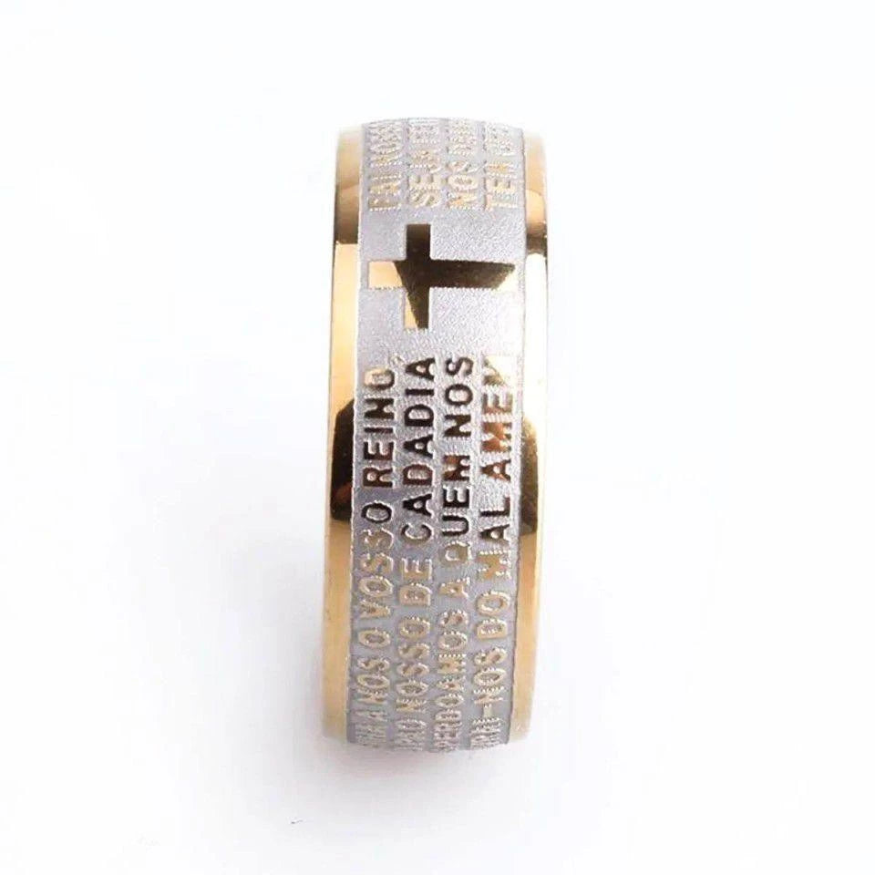 ANEL RELIGIOSO PAI NOSSO – OURO 18K