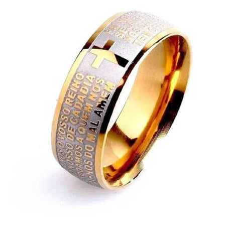 ANEL RELIGIOSO PAI NOSSO – OURO 18K