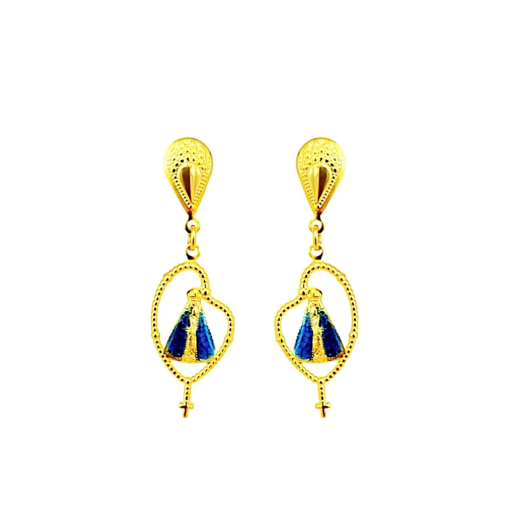 BRINCO RELIGIOSO NOSSA SENHORA APARECIDA – FOLHEADO A OURO 18K