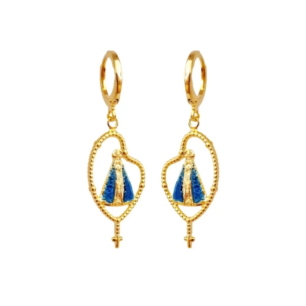 BRINCO RELIGIOSO NOSSA SENHORA APARECIDA – FOLHEADO A OURO 18K