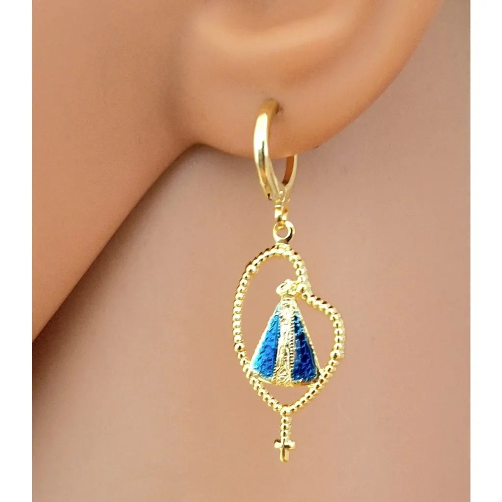BRINCO RELIGIOSO NOSSA SENHORA APARECIDA – FOLHEADO A OURO 18K