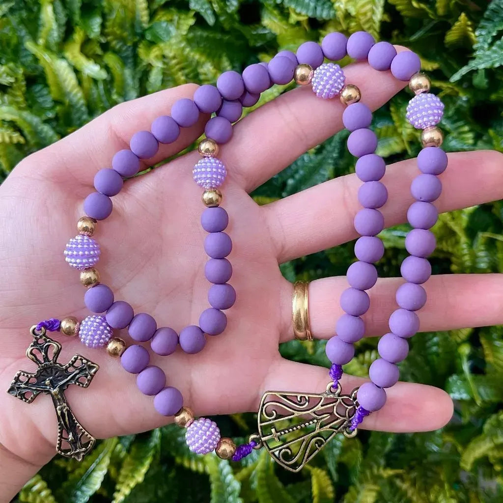 TERÇO EMBORRACHADO DE NOSSA SENHORA APARECIDA