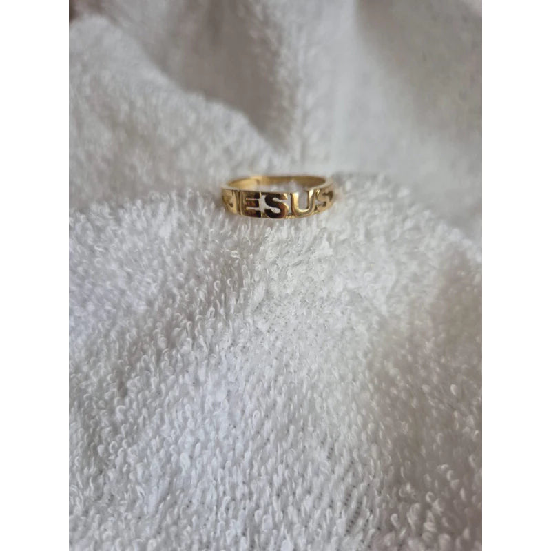ANEL FEMININO JESUS – ESTILO MOEDA ANTIGA