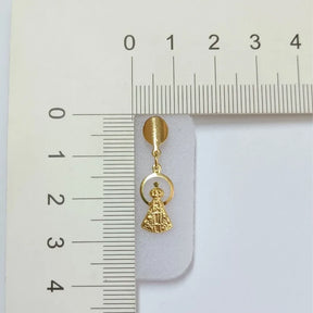 BRINCO DE NOSSA SENHORA APARECIDA BANHADO A OURO