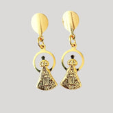 Brinco de Nossa Senhora banhado a ouro