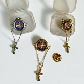 BROCHE CATÓLICO MEDALHA SÃO BENTO