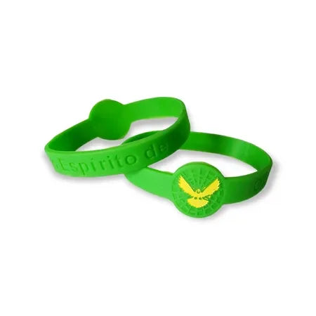 PULSEIRA DE SILICONE COM MEDALHA DIVINO ESPÍRITO SANTO
