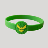 Pulseira de silicone com medalha do Espirito Santo