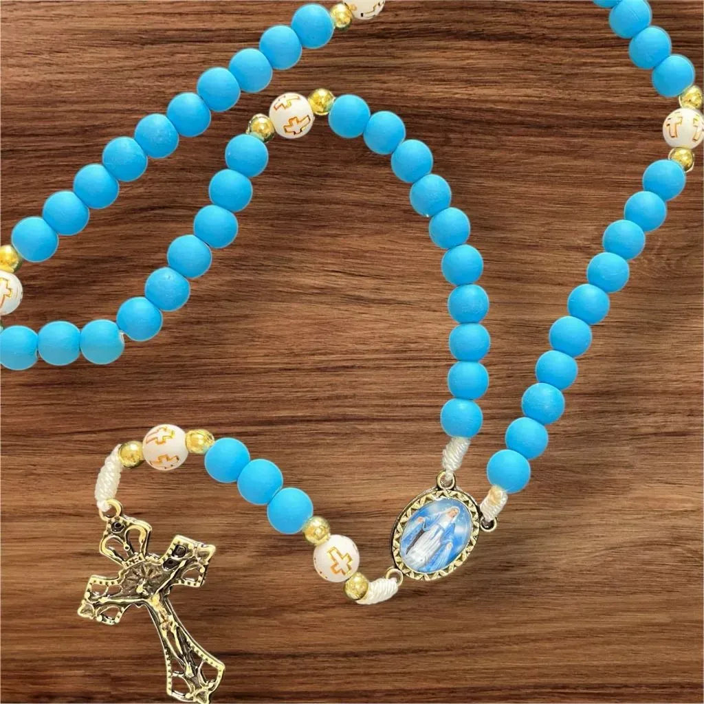 TERÇO NOSSA SENHORA DAS GRAÇAS EMBORRACHADO