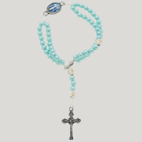 Terço de Pulso Azul Claro Nossa Senhora das Graças